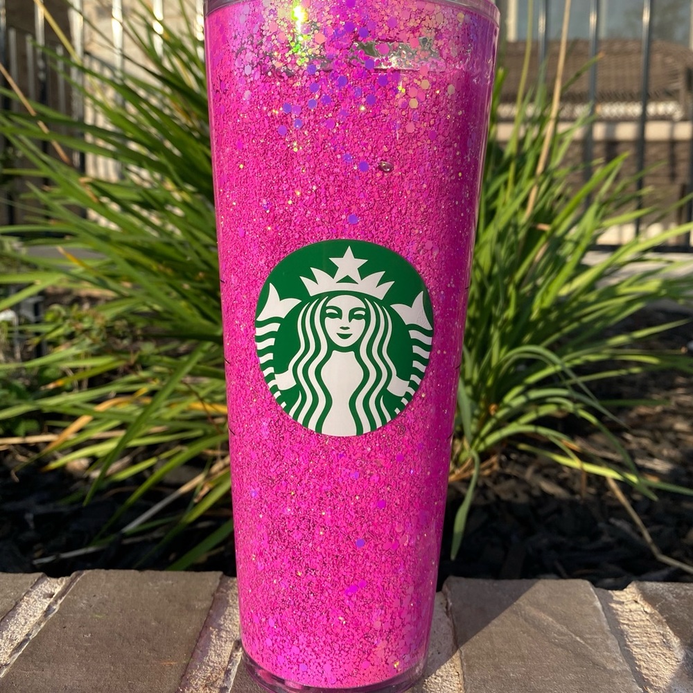 Princess Pink Holo Snow Globe Cup